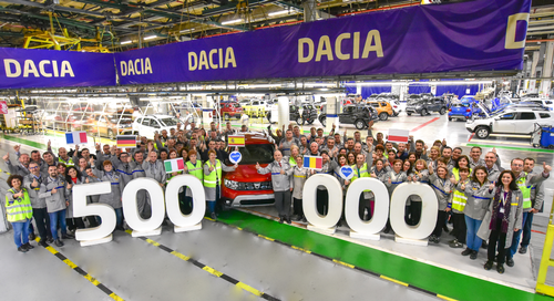 500 000. novi Duster proizveden u tvornici u Mioveniju u Rumunjskoj